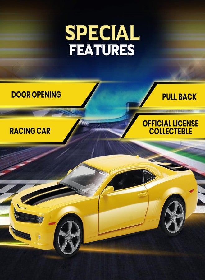 Rmz City 5 Inch Die Cast Chevrolet Camaro Toy Car 1:32 Scale Model | Licensed Collectible Vehicle with Opening Doors & Pullback Action | International Series for Kids & Car Lovers | Red - Image 3